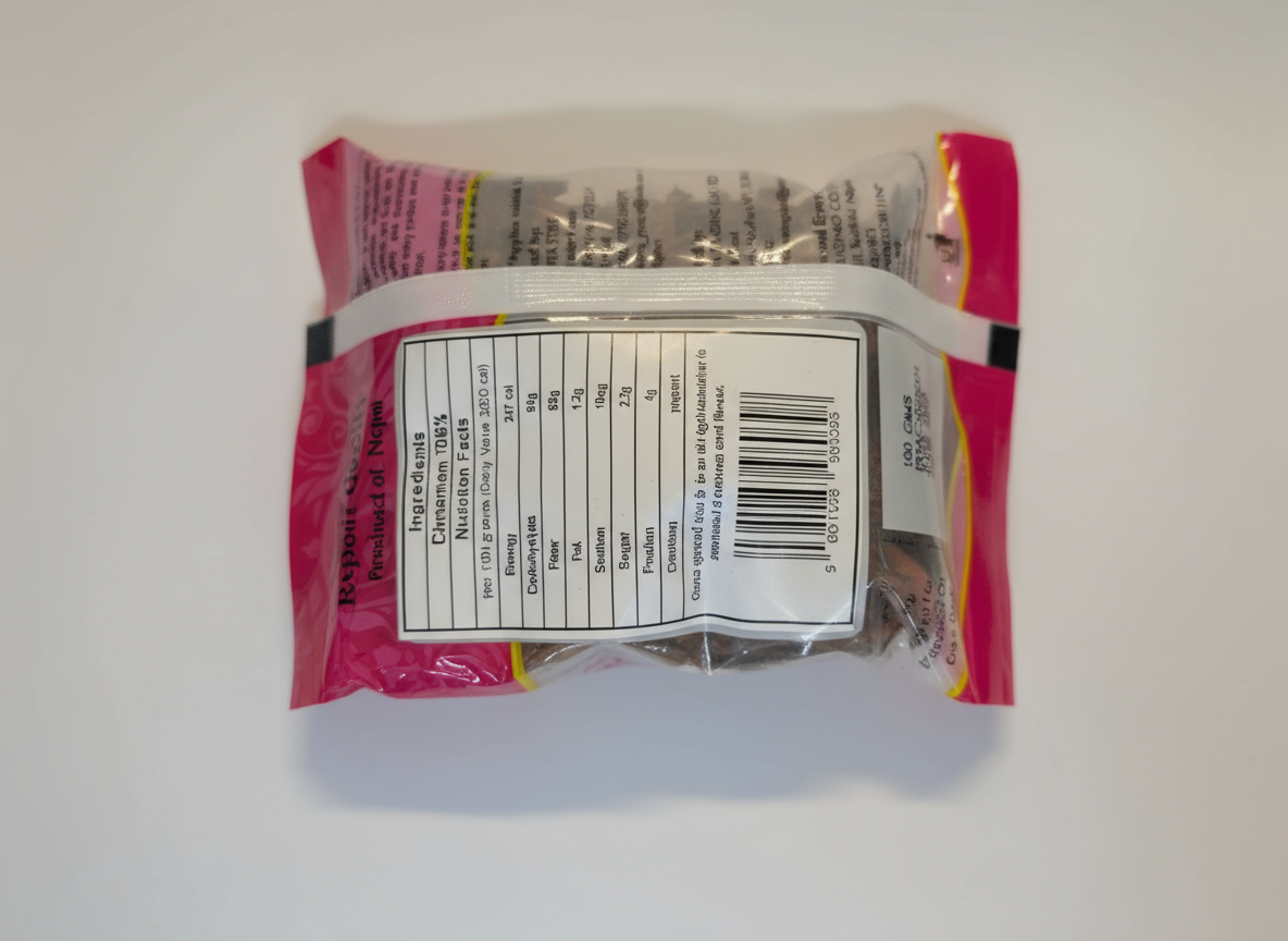 Roddie Roddie Himalayan Nepal Cinnamon - Back Label with Nutrition Facts